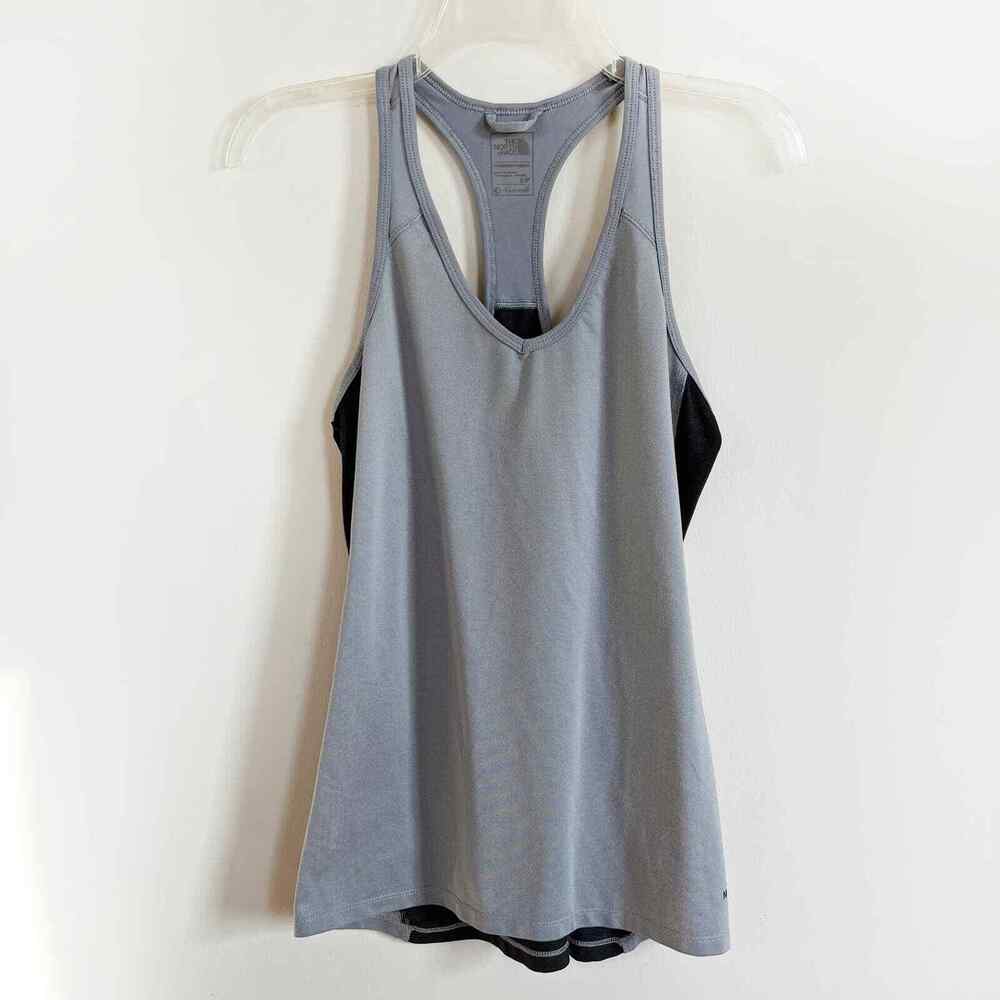 The North Face FlashDry Tank Top Womens Small Racerback Moisture Wicking Gray